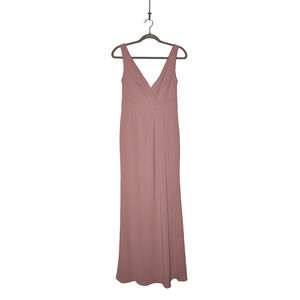 DAVID'S BRIDAL NEW $140 Long Pleated Tank Dress in Quartz Size 4